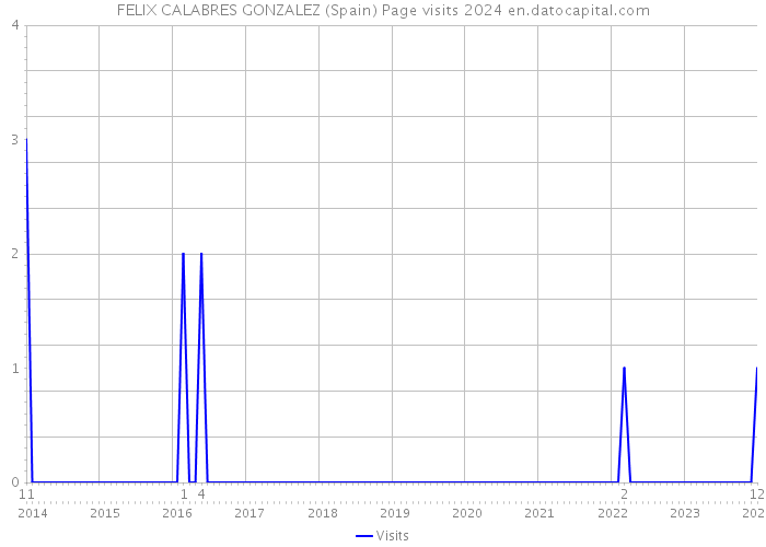 FELIX CALABRES GONZALEZ (Spain) Page visits 2024 
