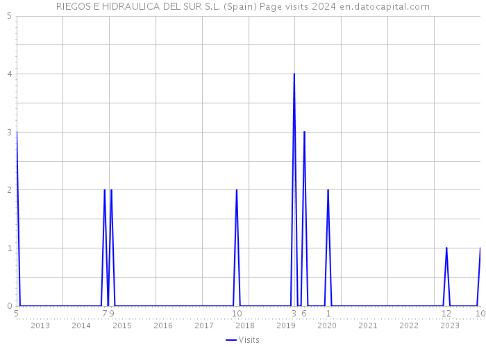 RIEGOS E HIDRAULICA DEL SUR S.L. (Spain) Page visits 2024 