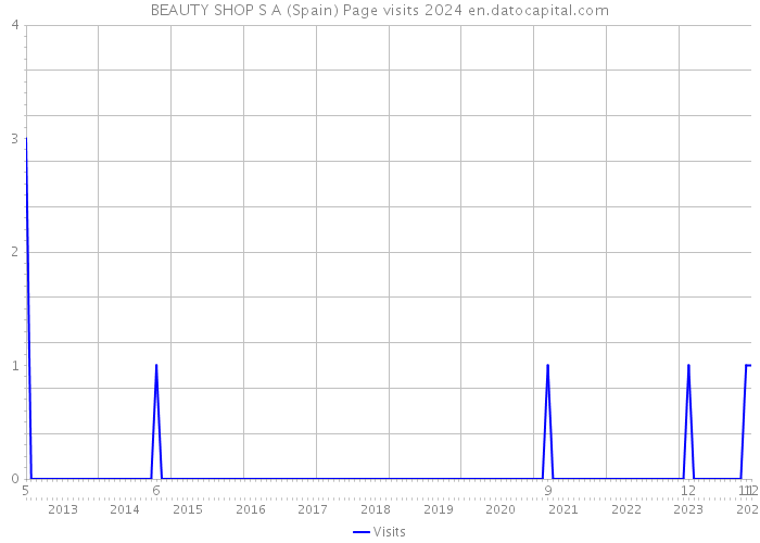 BEAUTY SHOP S A (Spain) Page visits 2024 