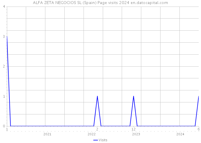 ALFA ZETA NEGOCIOS SL (Spain) Page visits 2024 