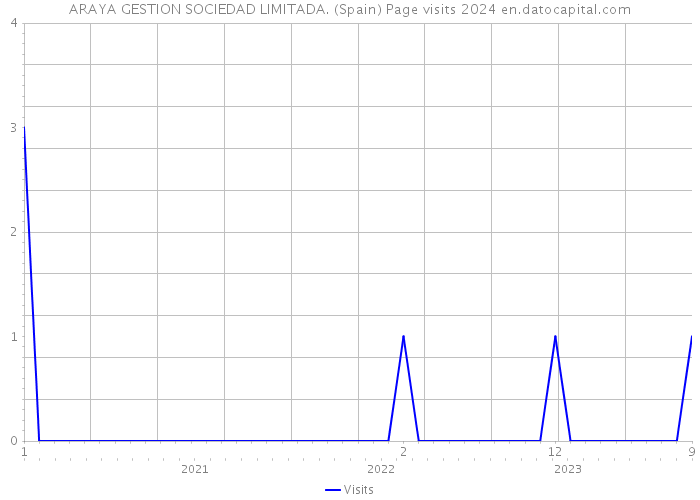 ARAYA GESTION SOCIEDAD LIMITADA. (Spain) Page visits 2024 