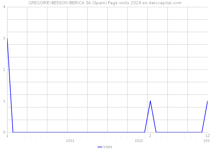 GREGOIRE-BESSON IBERICA SA (Spain) Page visits 2024 