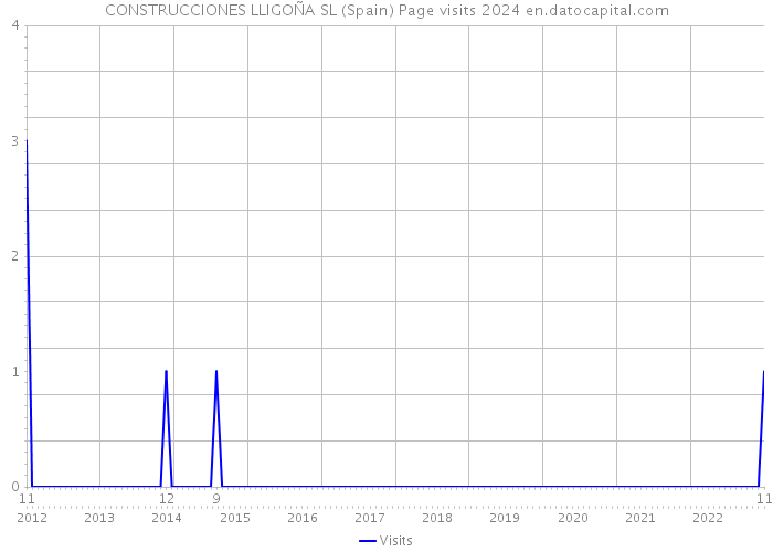 CONSTRUCCIONES LLIGOÑA SL (Spain) Page visits 2024 