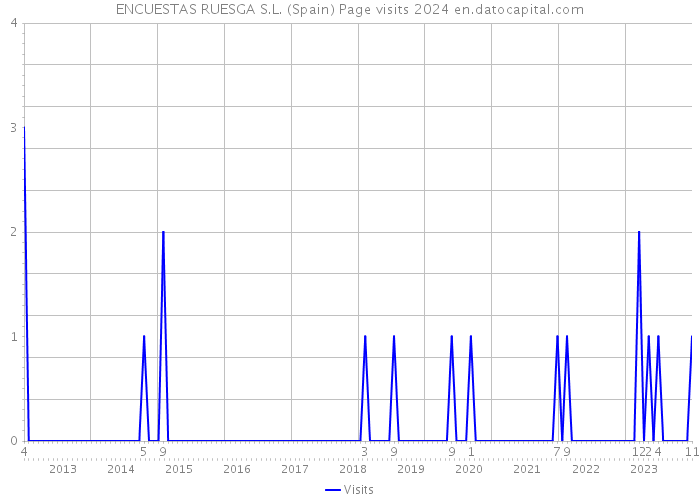 ENCUESTAS RUESGA S.L. (Spain) Page visits 2024 