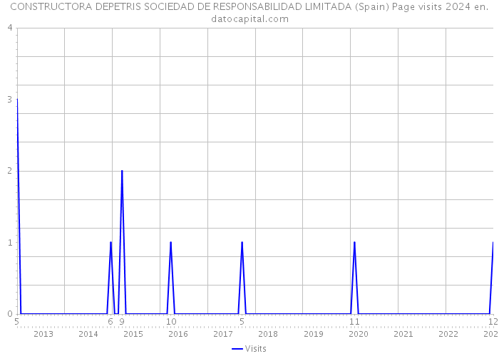 CONSTRUCTORA DEPETRIS SOCIEDAD DE RESPONSABILIDAD LIMITADA (Spain) Page visits 2024 