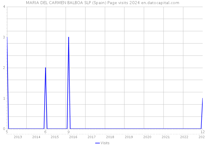 MARIA DEL CARMEN BALBOA SLP (Spain) Page visits 2024 