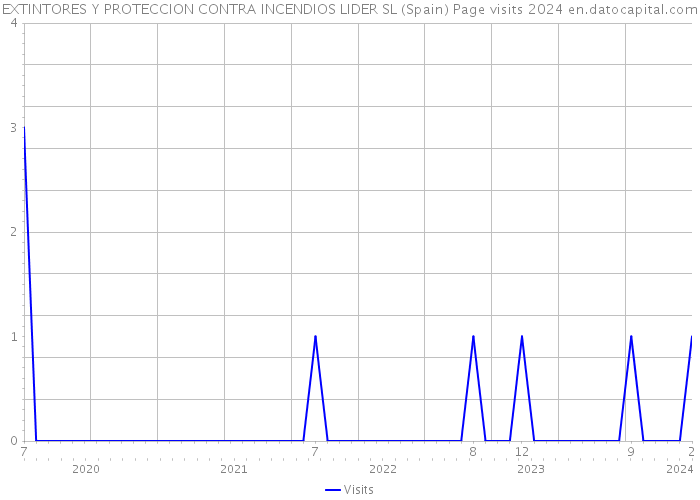 EXTINTORES Y PROTECCION CONTRA INCENDIOS LIDER SL (Spain) Page visits 2024 
