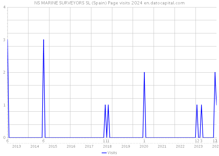 NS MARINE SURVEYORS SL (Spain) Page visits 2024 