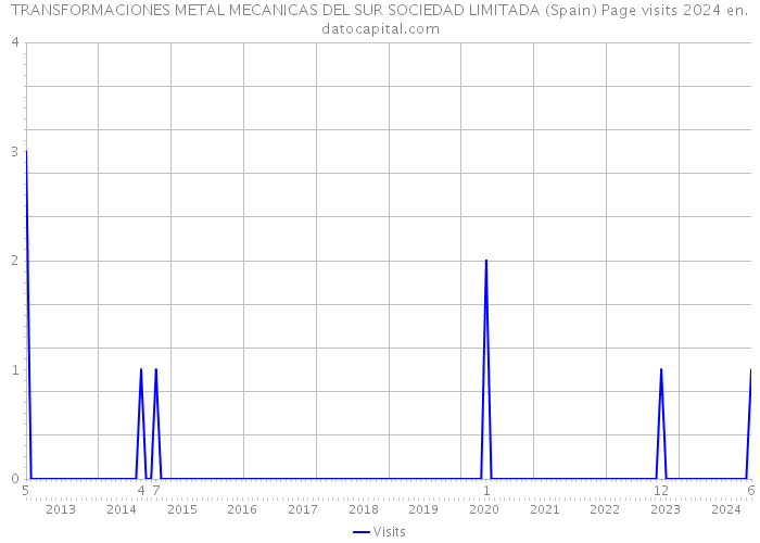 TRANSFORMACIONES METAL MECANICAS DEL SUR SOCIEDAD LIMITADA (Spain) Page visits 2024 