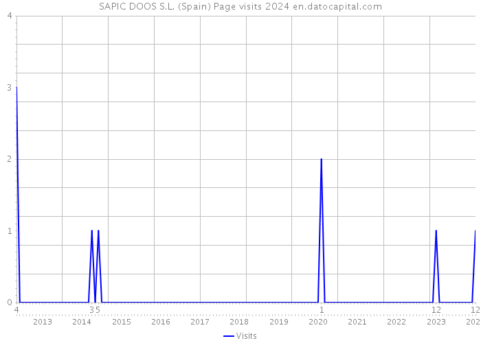 SAPIC DOOS S.L. (Spain) Page visits 2024 