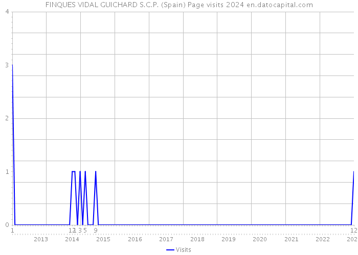 FINQUES VIDAL GUICHARD S.C.P. (Spain) Page visits 2024 