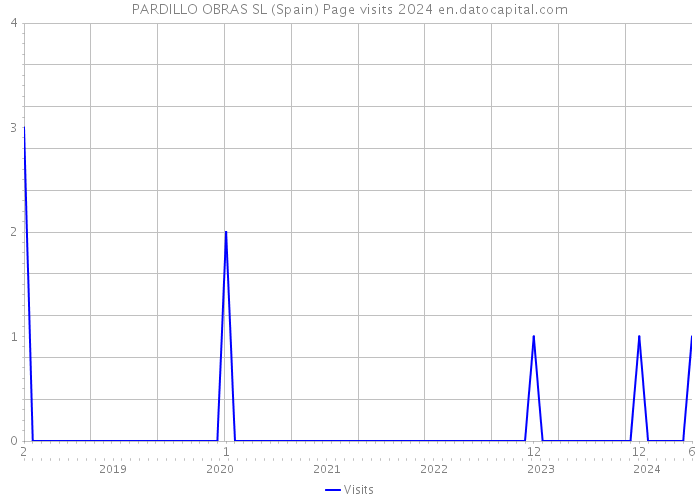 PARDILLO OBRAS SL (Spain) Page visits 2024 