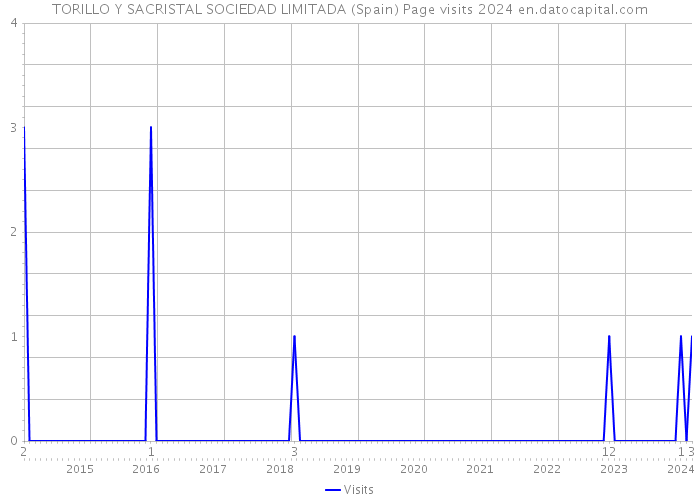 TORILLO Y SACRISTAL SOCIEDAD LIMITADA (Spain) Page visits 2024 