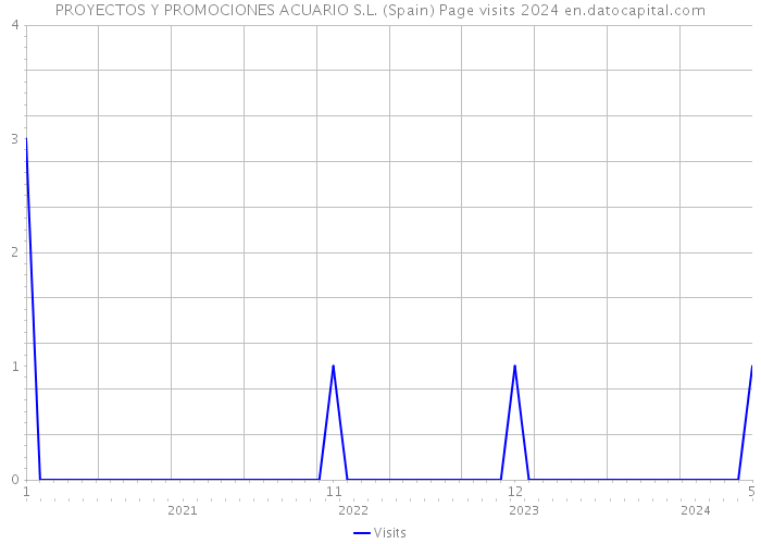 PROYECTOS Y PROMOCIONES ACUARIO S.L. (Spain) Page visits 2024 