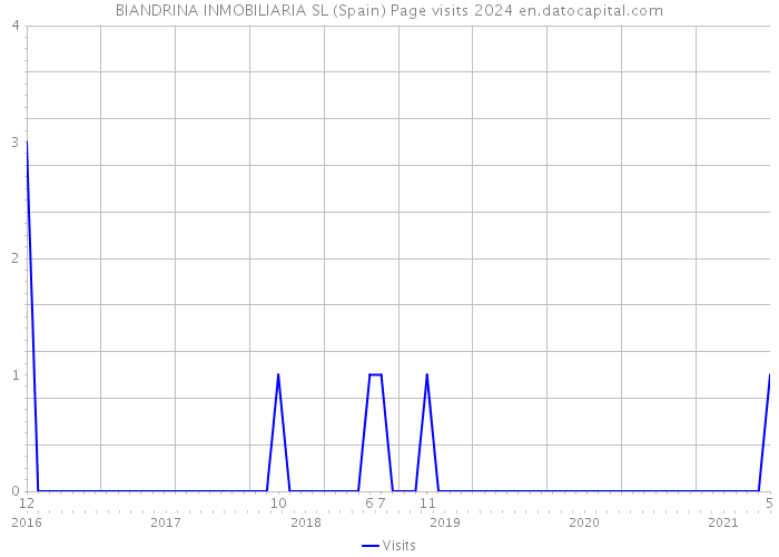 BIANDRINA INMOBILIARIA SL (Spain) Page visits 2024 