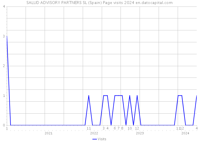 SALUD ADVISORY PARTNERS SL (Spain) Page visits 2024 