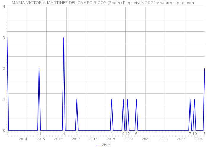 MARIA VICTORIA MARTINEZ DEL CAMPO RICOY (Spain) Page visits 2024 