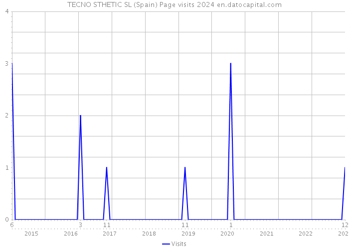 TECNO STHETIC SL (Spain) Page visits 2024 