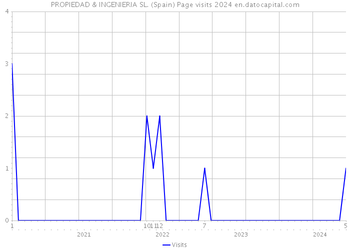 PROPIEDAD & INGENIERIA SL. (Spain) Page visits 2024 
