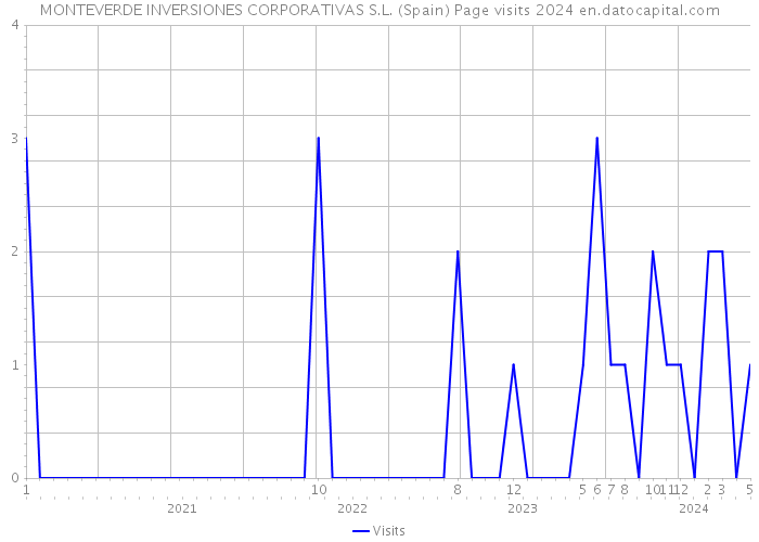 MONTEVERDE INVERSIONES CORPORATIVAS S.L. (Spain) Page visits 2024 