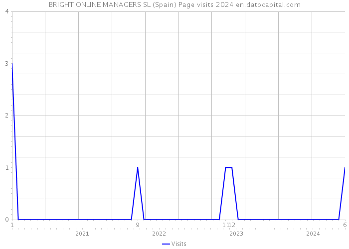 BRIGHT ONLINE MANAGERS SL (Spain) Page visits 2024 