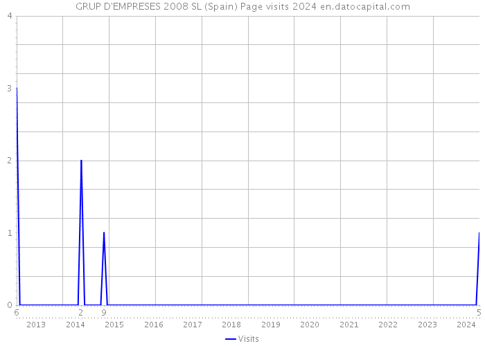 GRUP D'EMPRESES 2008 SL (Spain) Page visits 2024 