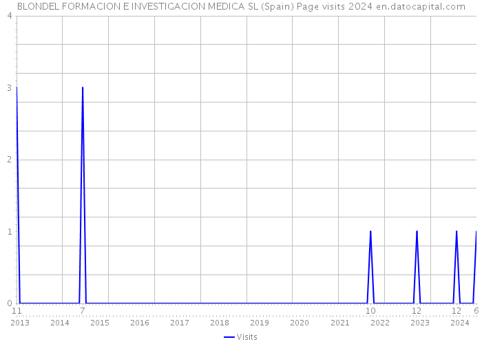 BLONDEL FORMACION E INVESTIGACION MEDICA SL (Spain) Page visits 2024 