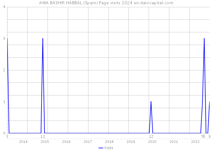 AWA BASHIR HABBAL (Spain) Page visits 2024 
