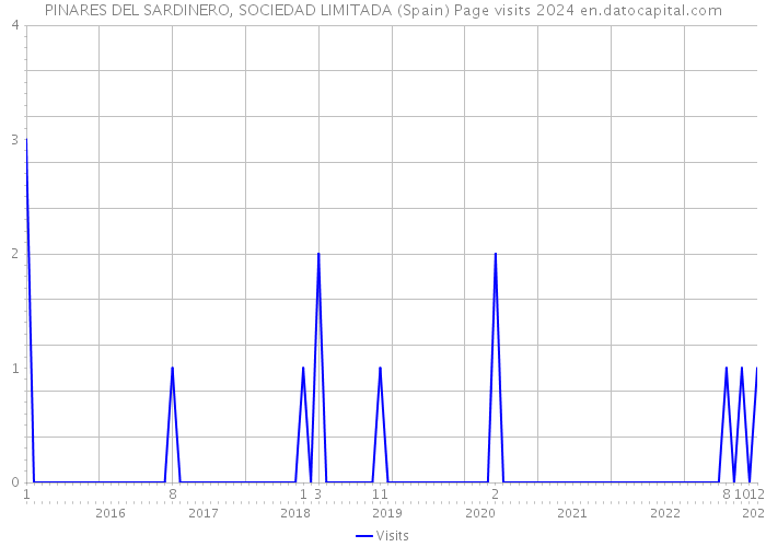 PINARES DEL SARDINERO, SOCIEDAD LIMITADA (Spain) Page visits 2024 