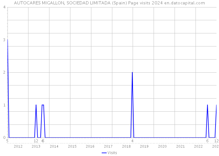 AUTOCARES MIGALLON, SOCIEDAD LIMITADA (Spain) Page visits 2024 