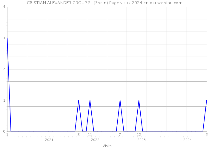 CRISTIAN ALEXANDER GROUP SL (Spain) Page visits 2024 