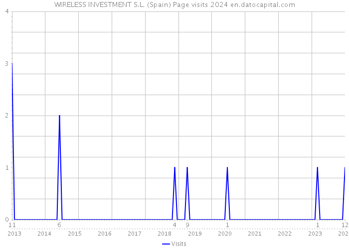WIRELESS INVESTMENT S.L. (Spain) Page visits 2024 