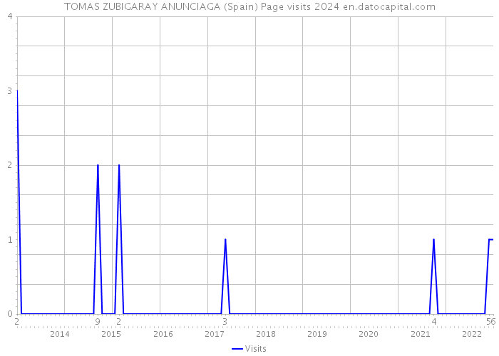 TOMAS ZUBIGARAY ANUNCIAGA (Spain) Page visits 2024 