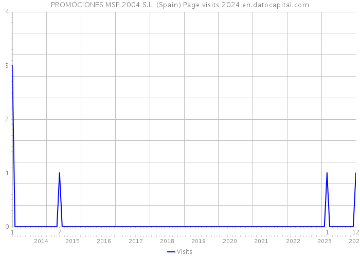 PROMOCIONES MSP 2004 S.L. (Spain) Page visits 2024 