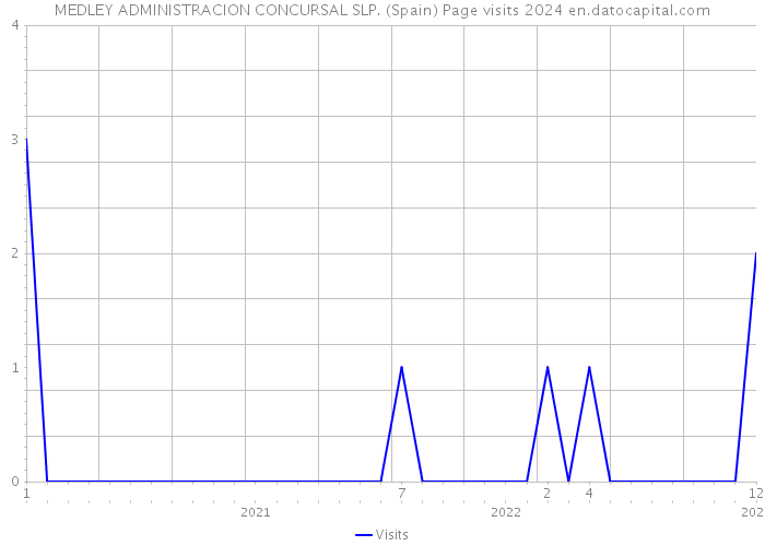 MEDLEY ADMINISTRACION CONCURSAL SLP. (Spain) Page visits 2024 