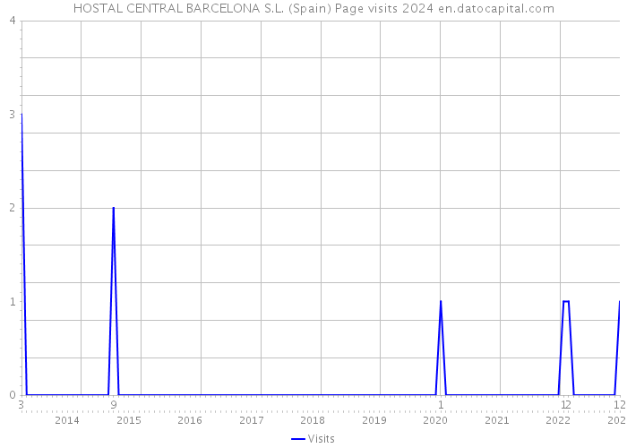HOSTAL CENTRAL BARCELONA S.L. (Spain) Page visits 2024 