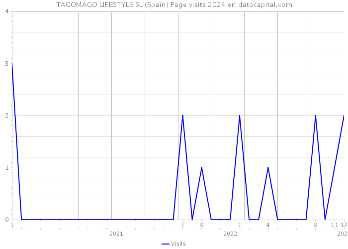 TAGOMAGO LIFESTYLE SL (Spain) Page visits 2024 