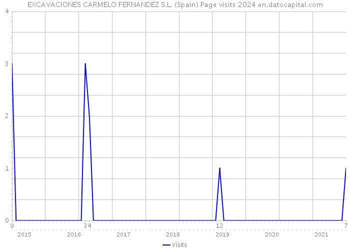 EXCAVACIONES CARMELO FERNANDEZ S.L. (Spain) Page visits 2024 