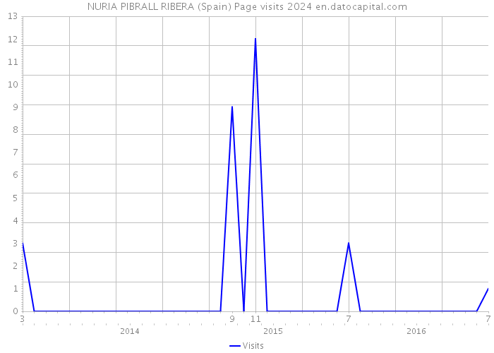 NURIA PIBRALL RIBERA (Spain) Page visits 2024 