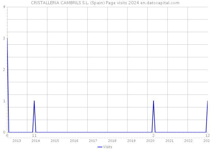 CRISTALLERIA CAMBRILS S.L. (Spain) Page visits 2024 