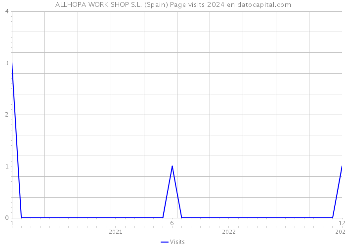 ALLHOPA WORK SHOP S.L. (Spain) Page visits 2024 