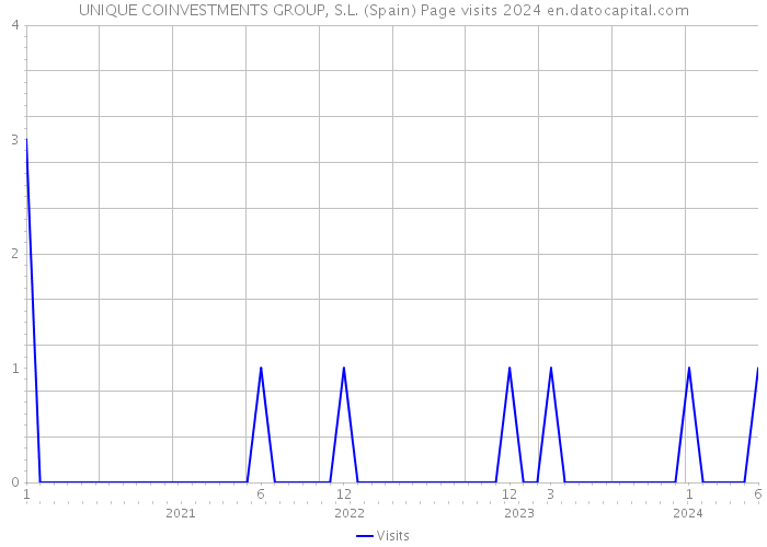 UNIQUE COINVESTMENTS GROUP, S.L. (Spain) Page visits 2024 