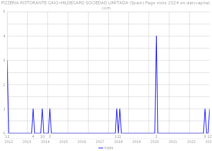 PIZZERIA RISTORANTE GAIO-HILDEGARD SOCIEDAD LIMITADA (Spain) Page visits 2024 