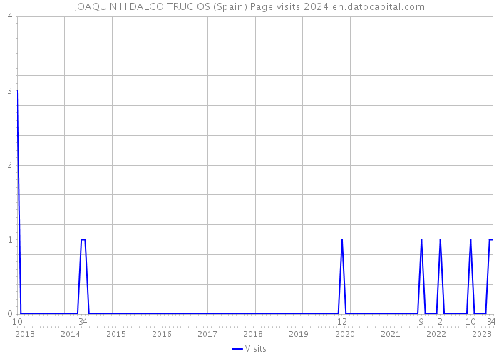 JOAQUIN HIDALGO TRUCIOS (Spain) Page visits 2024 
