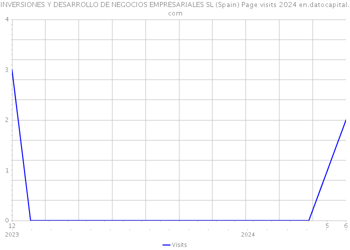 INVERSIONES Y DESARROLLO DE NEGOCIOS EMPRESARIALES SL (Spain) Page visits 2024 