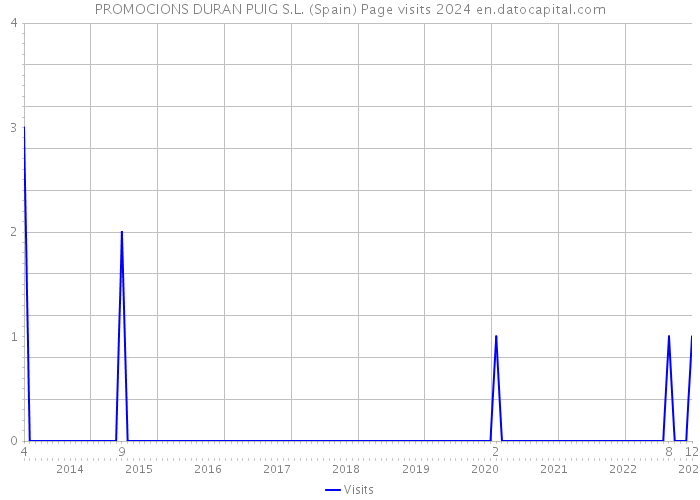 PROMOCIONS DURAN PUIG S.L. (Spain) Page visits 2024 