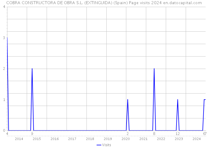 COBRA CONSTRUCTORA DE OBRA S.L. (EXTINGUIDA) (Spain) Page visits 2024 