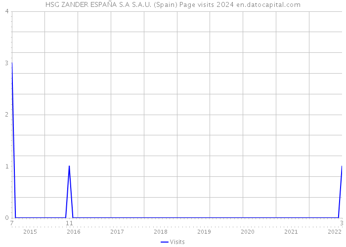 HSG ZANDER ESPAÑA S.A S.A.U. (Spain) Page visits 2024 