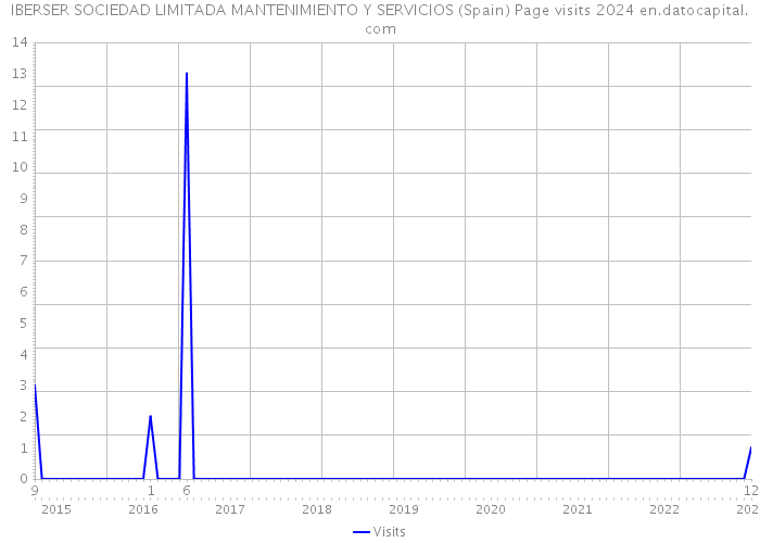 IBERSER SOCIEDAD LIMITADA MANTENIMIENTO Y SERVICIOS (Spain) Page visits 2024 