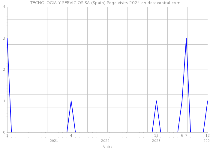 TECNOLOGIA Y SERVICIOS SA (Spain) Page visits 2024 